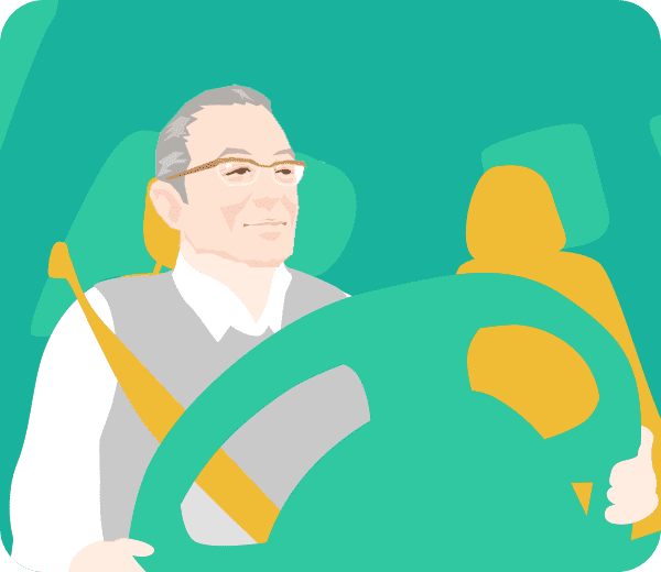 運転中の高齢ドライバー